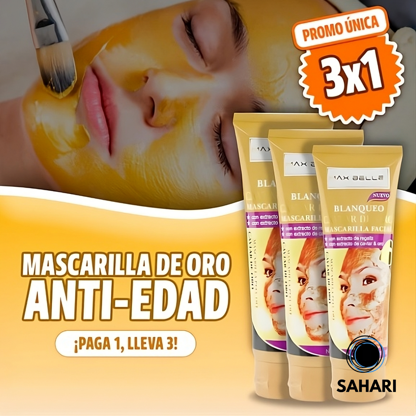 GOLDMASK™ - 3x1 Mascarilla de Oro Antiedad